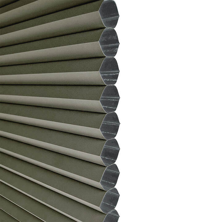 Turku 電動雙循環日夜型遮光蜂巢簾灰褐 (Antique Pewter)