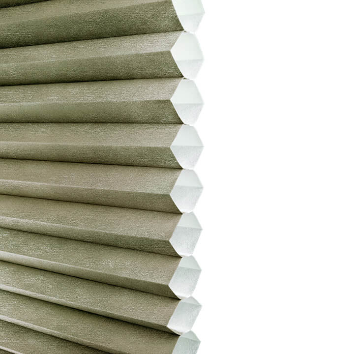 Turku 電動雙循環上下開合半透光蜂巢簾草綠 (Avocado)