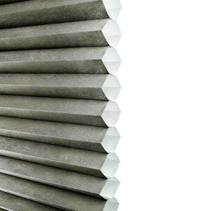 Turku 電動標準型半透光蜂巢簾灰褐 (Antique Pewter)