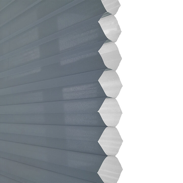 Oulu 電動標準型紗蜂巢簾灰藍 (Royal Gray)