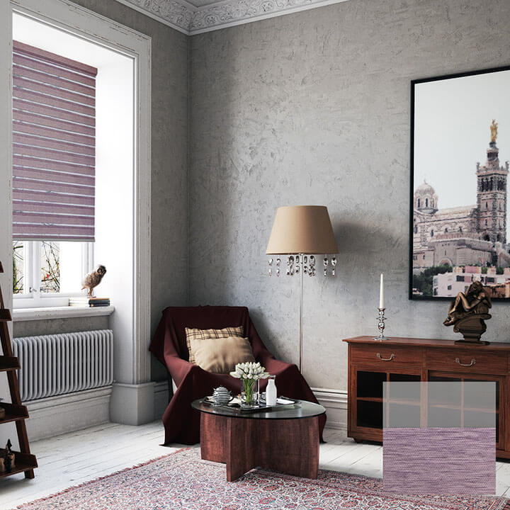 Muhos 電動半透光斑馬簾蘭花紫 (Orchid)