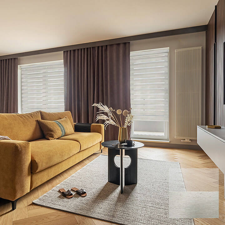 Pargas 手動遮光斑馬簾米色 (Beige)