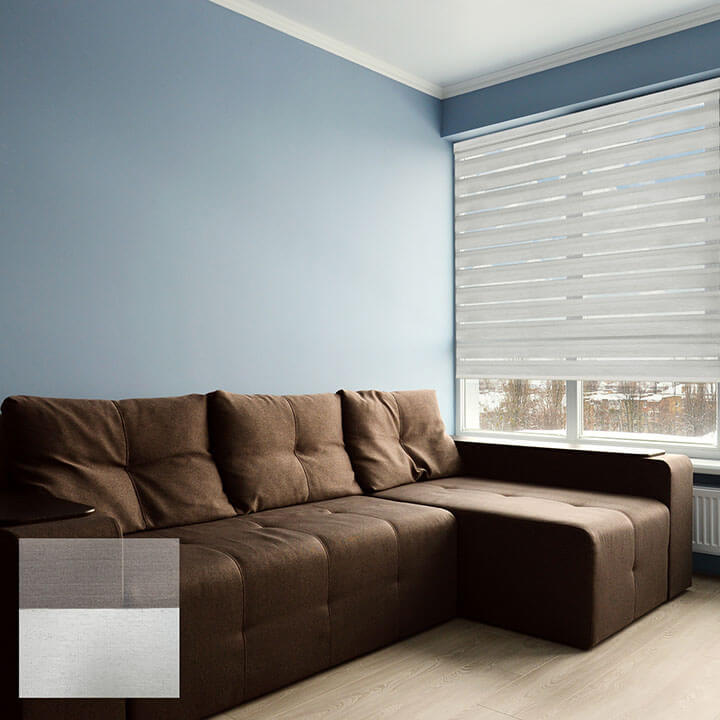 Pargas 手動遮光斑馬簾白色 (White)