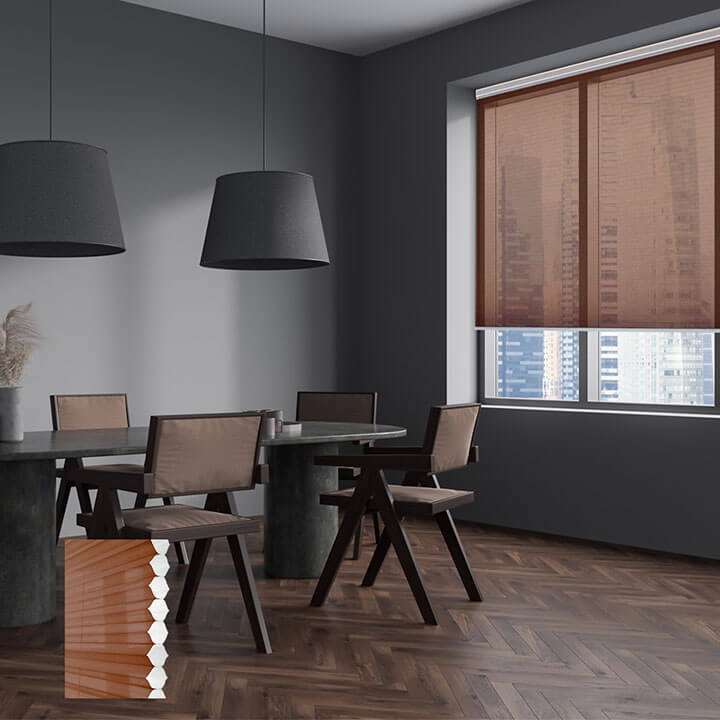 Oulu 電動標準型紗蜂巢簾紅陶 (Terra Cotta)