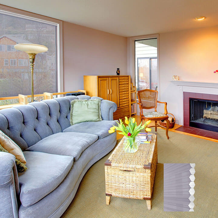 Oulu 電動標準型紗蜂巢簾紫藤 (Wisteria)