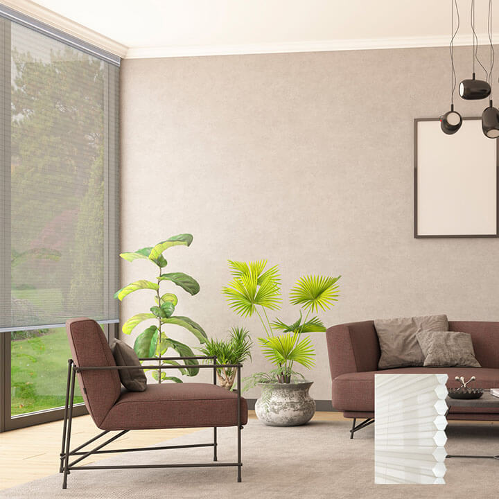 Oulu 標準型單循環紗蜂巢簾淺粉 (White Dove)