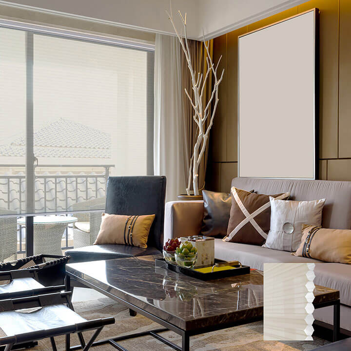 Oulu 標準型單循環紗蜂巢簾冬白 (Winter White)