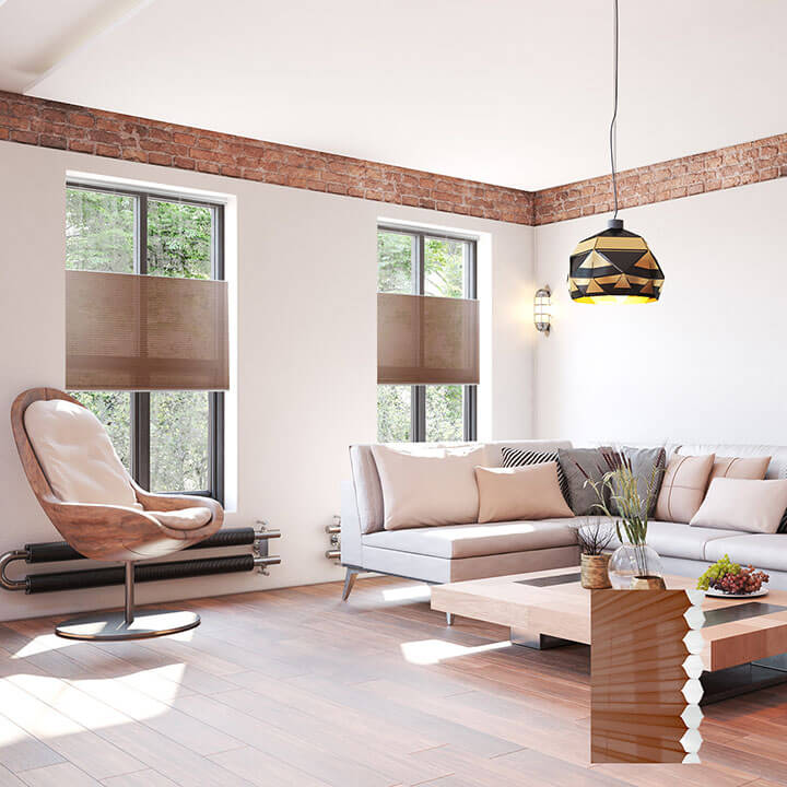 Oulu 雙循環上下開合紗蜂巢簾紅陶 (Terra Cotta)