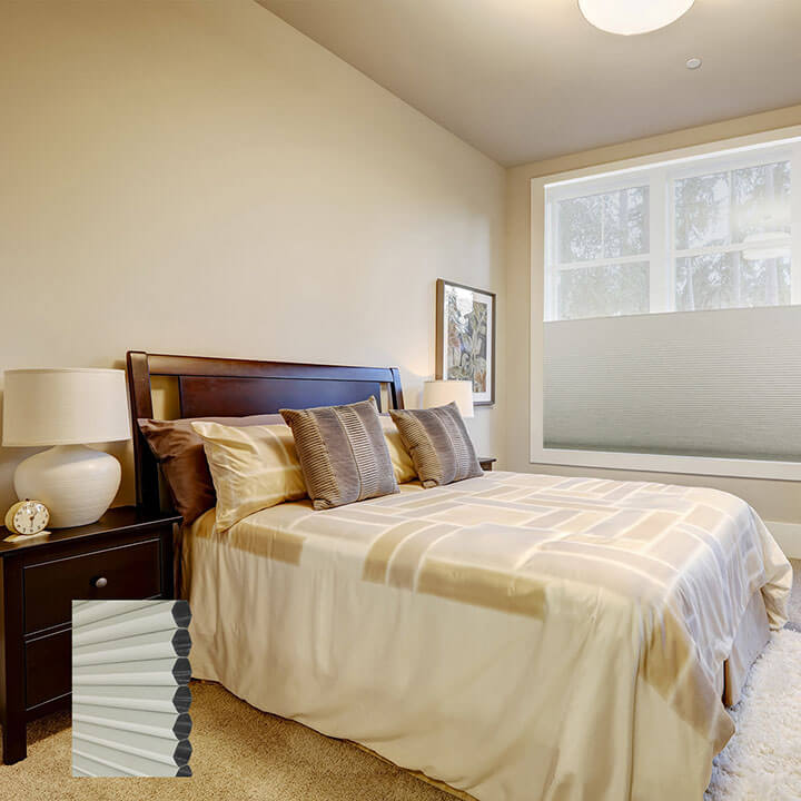 Turku 電動雙循環日夜型遮光蜂巢簾雪花石膏 (Alabaster)