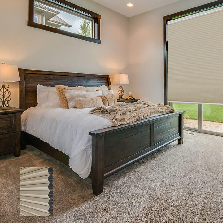 Turku 電動標準型遮光蜂巢簾繭綢 (Pongee)