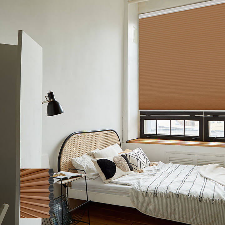 Turku 標準型手提遮光蜂巢簾紅陶 (Terra Cotta)