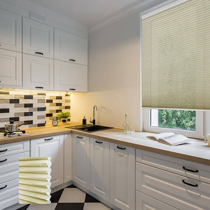 Turku 標準型手提半透光蜂巢簾春綠 (Spring Green)