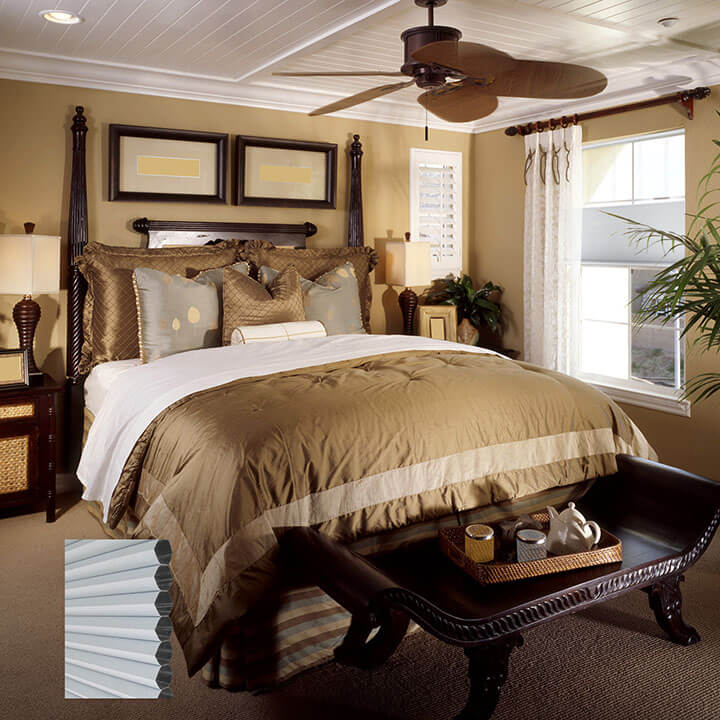 Turku 電動雙循環上下開合遮光蜂巢簾米白 (Off White)