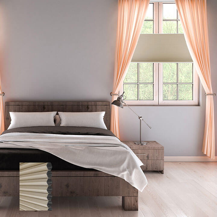 Turku 電動雙循環上下開合遮光蜂巢簾繭綢 (Pongee)