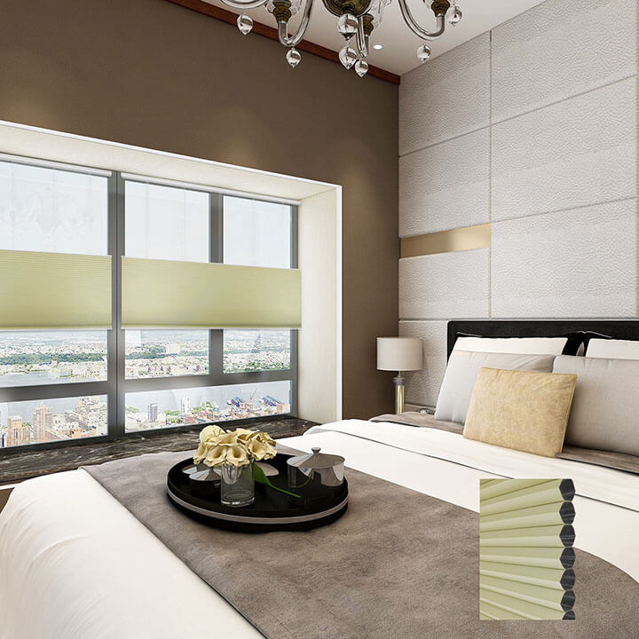 Turku 電動雙循環上下開合遮光蜂巢簾春綠 (Spring Green)