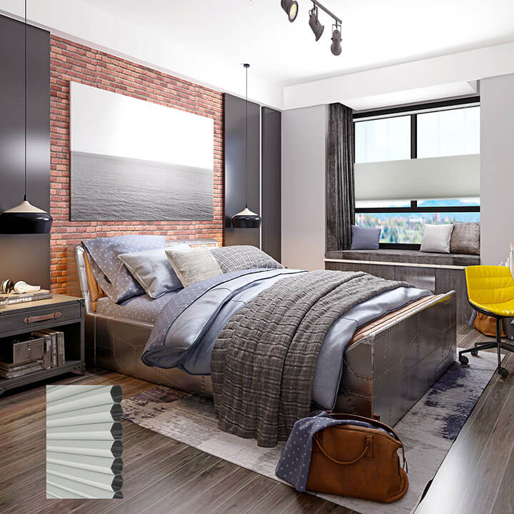 Turku 手提上下開合遮光蜂巢簾淺粉 (White Dove)