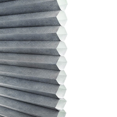 Turku 電動雙循環上下開合半透光蜂巢簾灰藍 (Royal Gray)