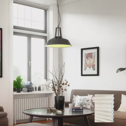 Turku 電動標準型半透光蜂巢簾冬白 (Winter White)